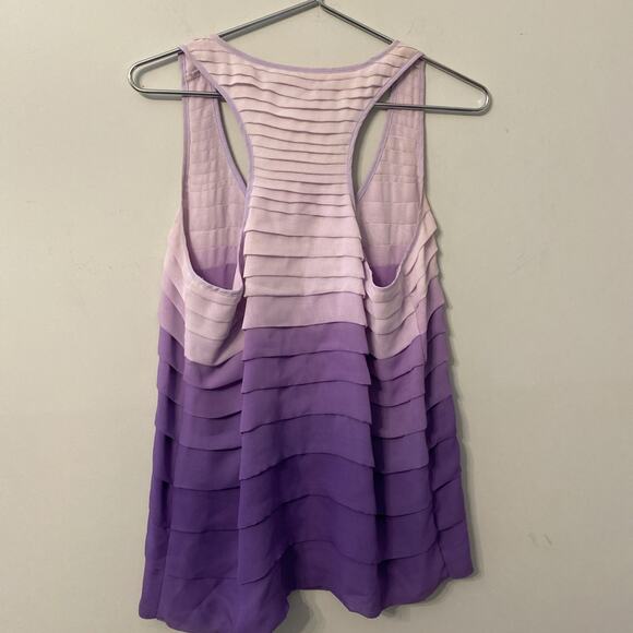 Hanna G. Women Medium Purple/Pink Ombre Layer Tank Top Racer Back Sleeveless Top - Picture 4 of 4